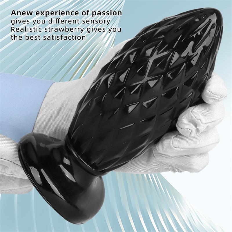 Super Large Black Stimulating Soft Anal Plug Suction Cup Anal Sex Supplies Adult Toys