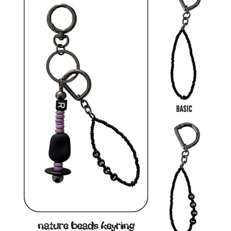 

REVOIRSIS nature beads keyring violet violet_BASIC