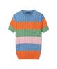 POLO RALPH LAUREN W Cable Knit Short Sleeve Pullover - Multi