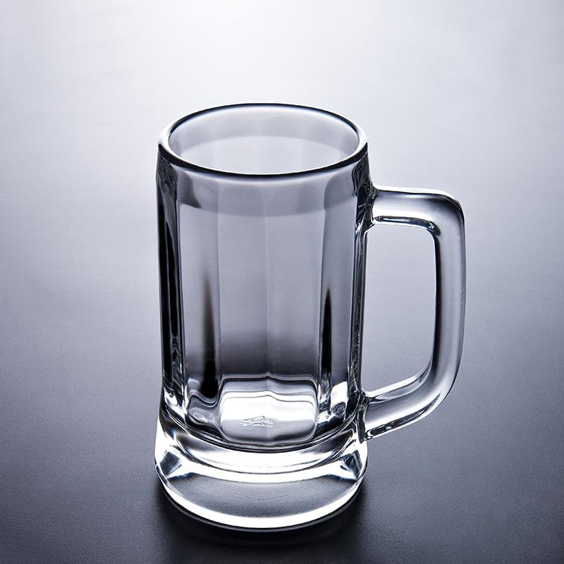 400ml/600ml Thick Bottomed Beer Glass Household Large Capacity Draft Beer Glass with Handle Drinkware Vintage Foreign Wine Glass