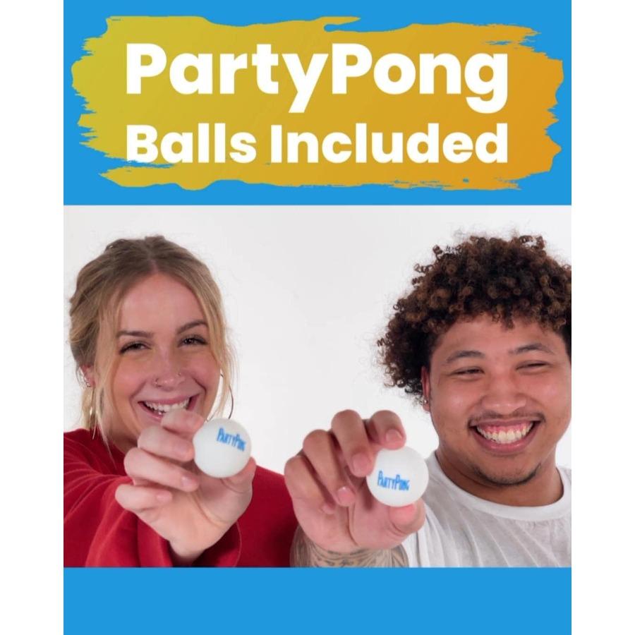 8 Fuß klappbarer tragbarer Pong-Tisch mit optionalen Becherhaltern und LED-Leuchten für Indoor-Outdoor-Freizeit, ideal für das Heim-Spielzimmer