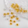 10pcs 20pcs 30pcs 18K Gold Plated Flat Round Bracelet Spacer Beads 4mm Circle Crafts Beads Necklace Jewelry Accessories Findings