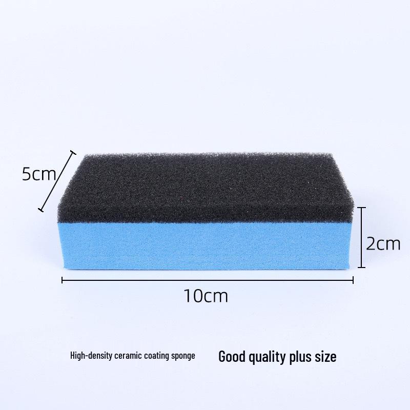 High-Density Double-Sided Car Detailing Sponge for Crystal Coating, Waxing, and Polishing 10x5x2cm High-Density Large