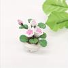 1/12 Puppenhaus Miniatur Blume Fee Garten Ornament Mini Grüne Pflanze Blumen Topf Home Simulation Baum Topf Puppenhaus Dekor
