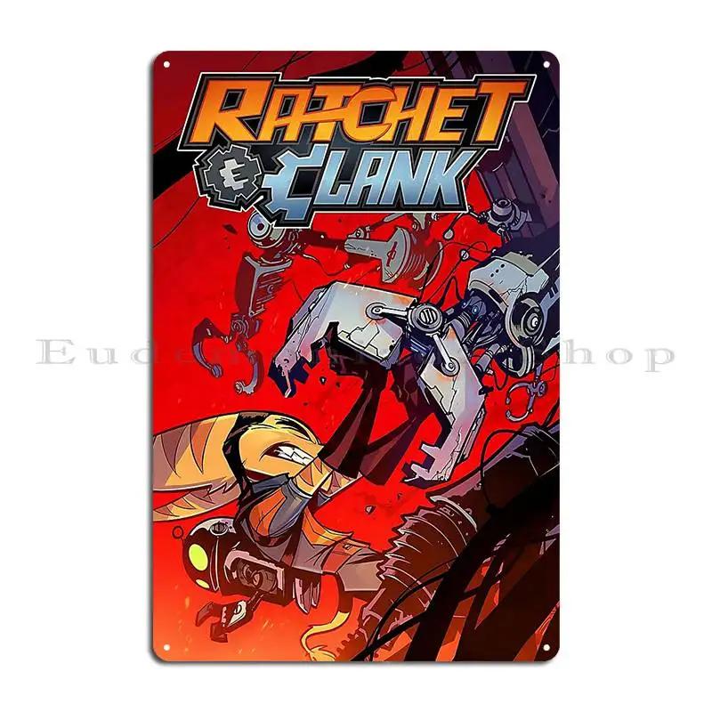 DORA Tin Sign Game Ratchet And Clank Metal Sign Plaques Club Iron Decoration Rusty Tin Sign Poster 20x30cm(7.8x11.8inch)