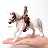 Toy Horses Equestrian Rider Horse Playset Farm Animals Action Figure Animal Figurines Plastic Models Children Toys Kids Gifts