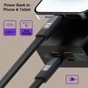 NFHK Cable Male To Male 10Gbps Flat Slim FPC Data Power Cable 5V3A for and Disks USB3.1 Type-A Type-C USB-C Laptops, Phones, (100cm)