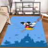Mickey Mouse cartoon print rug, non-slip and stain-resistant floor protection rug, home décor.