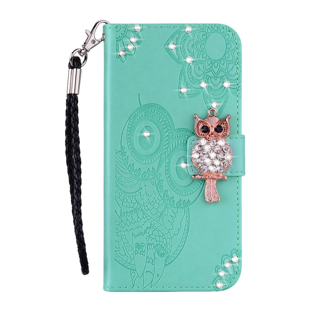 Glitter Cards Solt Wallet Flip Leather Case For Xiaomi Redmi Note 15 14 12 Pro 13 11 12T 13T Owl Emboss Bling Bag Book Cover