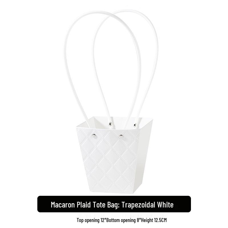 Macaron Flower Arrangement Tote - DIY Waterproof Paper Bag for Bouquets and Gift Packaging