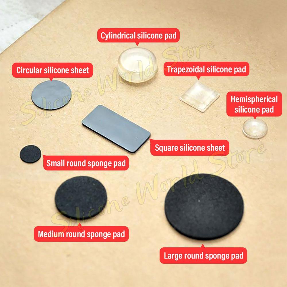 SW Self Adhesive Silicone Anti Collision Pad Anti Slip Sponge Mat Door Stopper Damper Buffer Soundproofing Furniture Pad Cushion