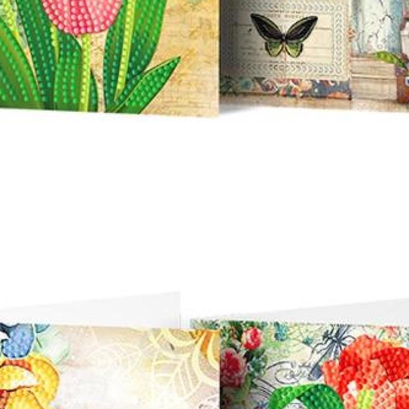8PCS DIY Diamond Painting Greeting Card Set Diamond Art Greeting Cards Diamond Art Handmade Cards Congratulations Cards & Gifts China Mainland