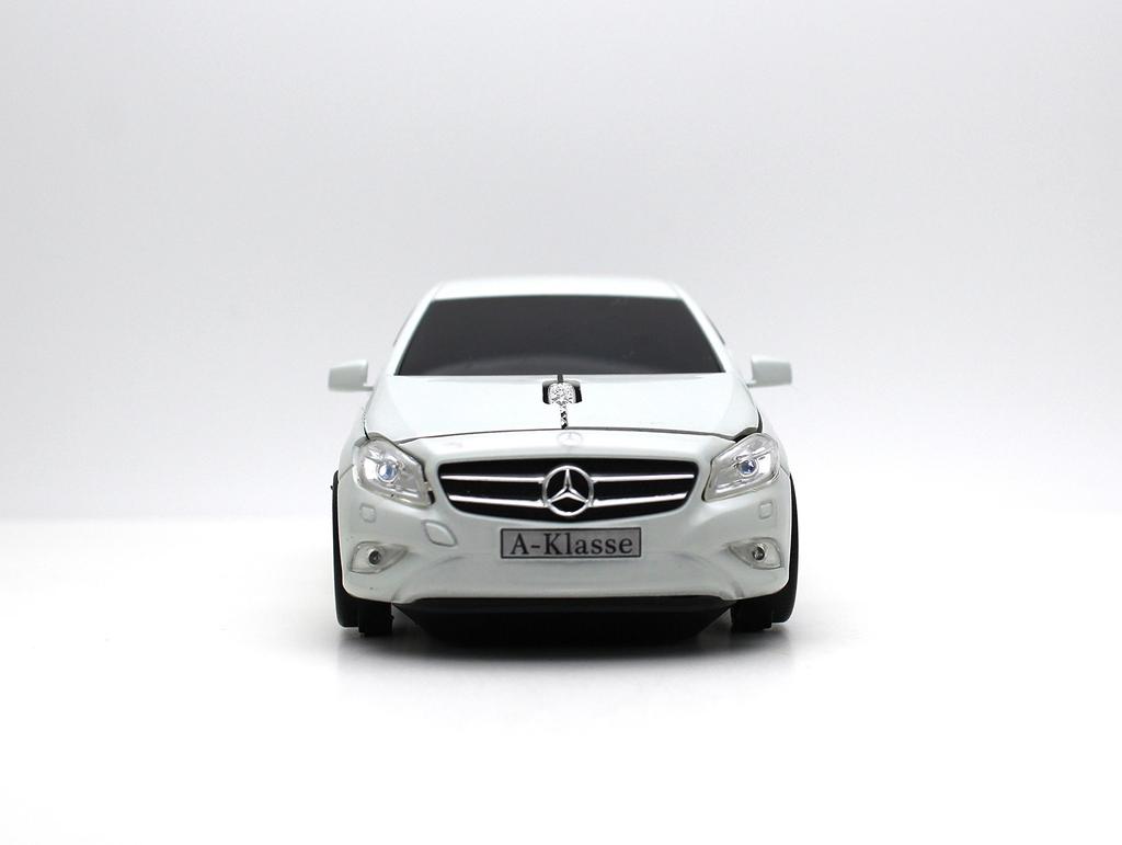 [Cassette Car Mouse] Mercedes Benz A-Class Wireless Mouse, C White (with Receiver)