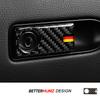 For Mercedes Benz W205 C180 C200 C300 Carbon Fiber Copilot Glove Box Switch Panel Trim Sticker Car Tuning Interior Accessories
