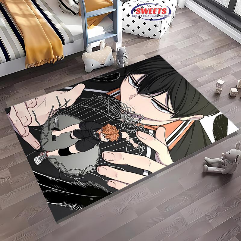 Haikyu Koberec Novinka! Protiskluzová Zvuková Izolace, Koberec do Obývacího Pokoje Ložnice K Posteli a do Kancelářských Prostor, Odolná Pratelná Podložka