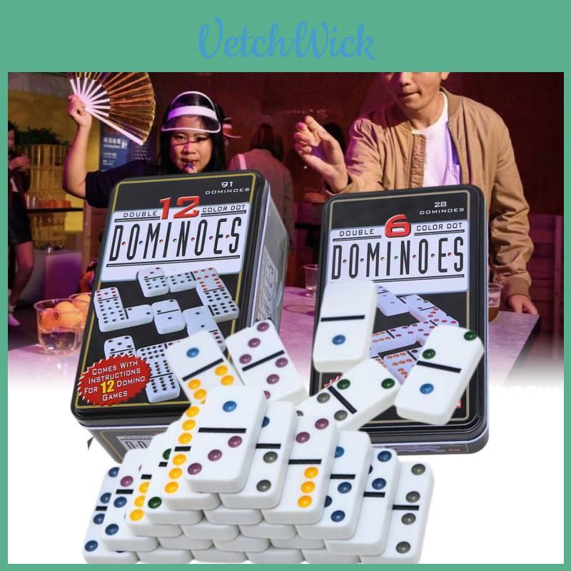Colorful Dominoes Set With Dual Six And Dual Twelve Designs For Fun Family Game Nights