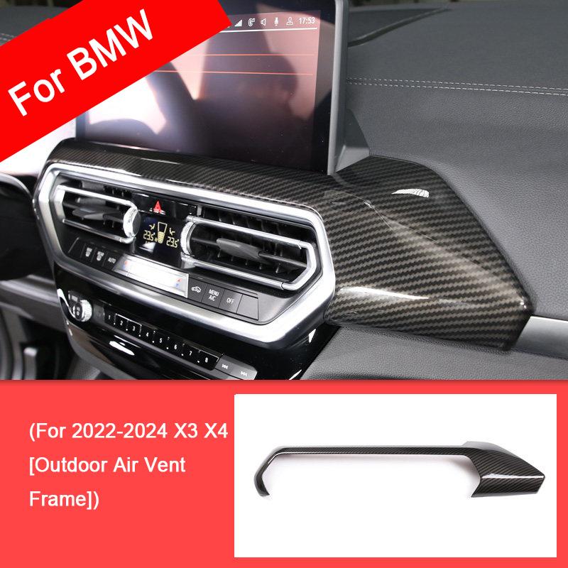 For BMW X3 X4 G01 G02 2018-2024 Carbon Fiber Center Console Panel Cover Gear Shift Frame Replacement Durable Trim Car Accessorie