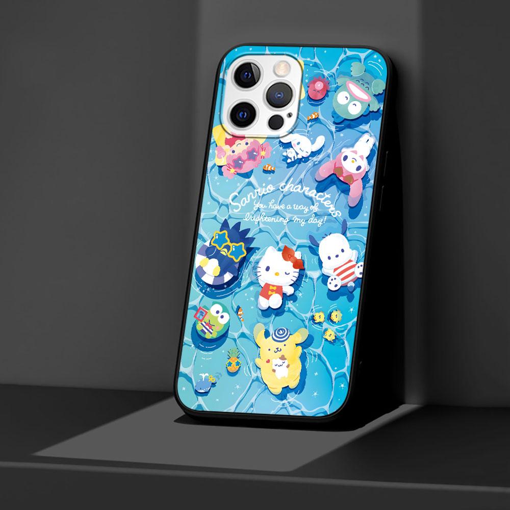 Hello Kitty Kawaii KT Cat Case for Apple iPhone 13 14 Plus 11 12 Mini 15 Pro Max 7 8 SE 2020 X XS XR Silicone Black Phone Cover