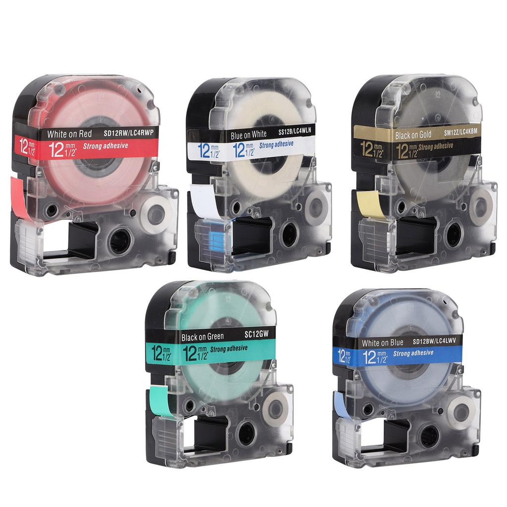 Label Tape 12mm OilProof AntiCorrosion WearResistant Transparent Label Maker Tape
