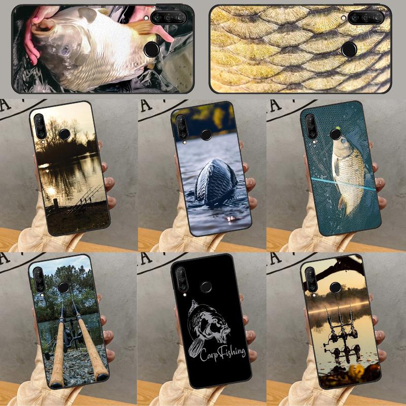 Carp Fishing Fish For Huawei Nova 12i 12s 11i 8i 7i 9 10 SE Y90 Y60 Y70 Y72 Y61 Y91 P30 P40 Lite P60 Pro Case