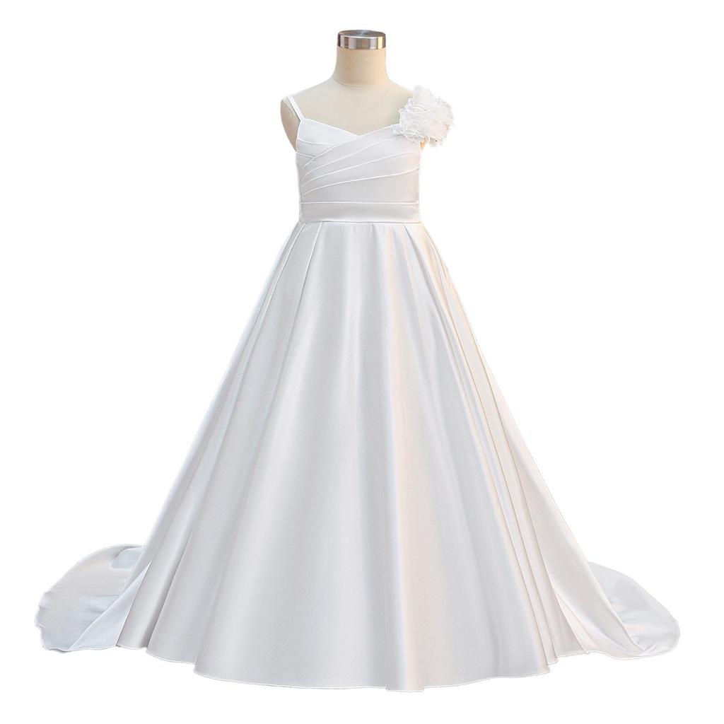 4-17 Years Elegant Long Dress for Performances and Special Occasions