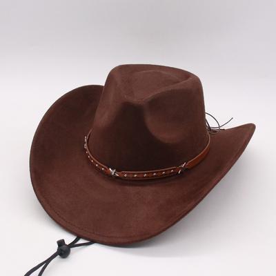 Felt Western Cowboy Hat Big Brim Hat Women'S Top Hat Men'S Premium Sunscreen Sun Hat Uv Protection