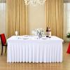 Rectangular Solid Color Table Skirt Used for Decorating Banquets Birthdays Parties Meetings and Events with Elastic Tablecloths
