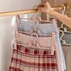3/6PCS Attachable Pants Skirts Hanger with Non-slip Clips Clothes Drying Rack Wardrobe Space-saving Storage Organizer