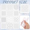 30pcs Geometric Pattern Sashiko Stencil Kit Reusable Handmade Sashiko Embroidery Template DIY PET Embroidery Stencil