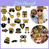 High-quality 2024 New Year Party Props Cartoon Style Photo Decorations