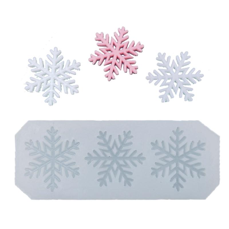 Snowflake Silicone Mold For Chocolate Baking Christmas Cake Decoration Reusable Food Safe Nonstick Design Mould