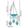 Bird Bath With 3 Pots Glass Water Bowl Backyard Hummingbird Feeders Bath For Yard Pathway Patio Lawn Balcony Porch Deck Outdoor