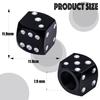 Aluminum Alloy Dice Type Valve Cap, Tire, Air Valve Cap, 0.5 Inch (12 Mm),