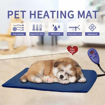 2024 NEW Pet Heating Pad Electric Anti-bite Warm Safe Heated Dogs Mat Washable Non-slip Pet Heating Blanket Pad EU/UK/US/AU Plug