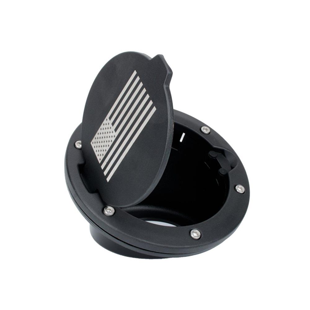 Gas Tank Cap Filler Fuel Door Cover For Jeep Wrangler Jk 2007-17