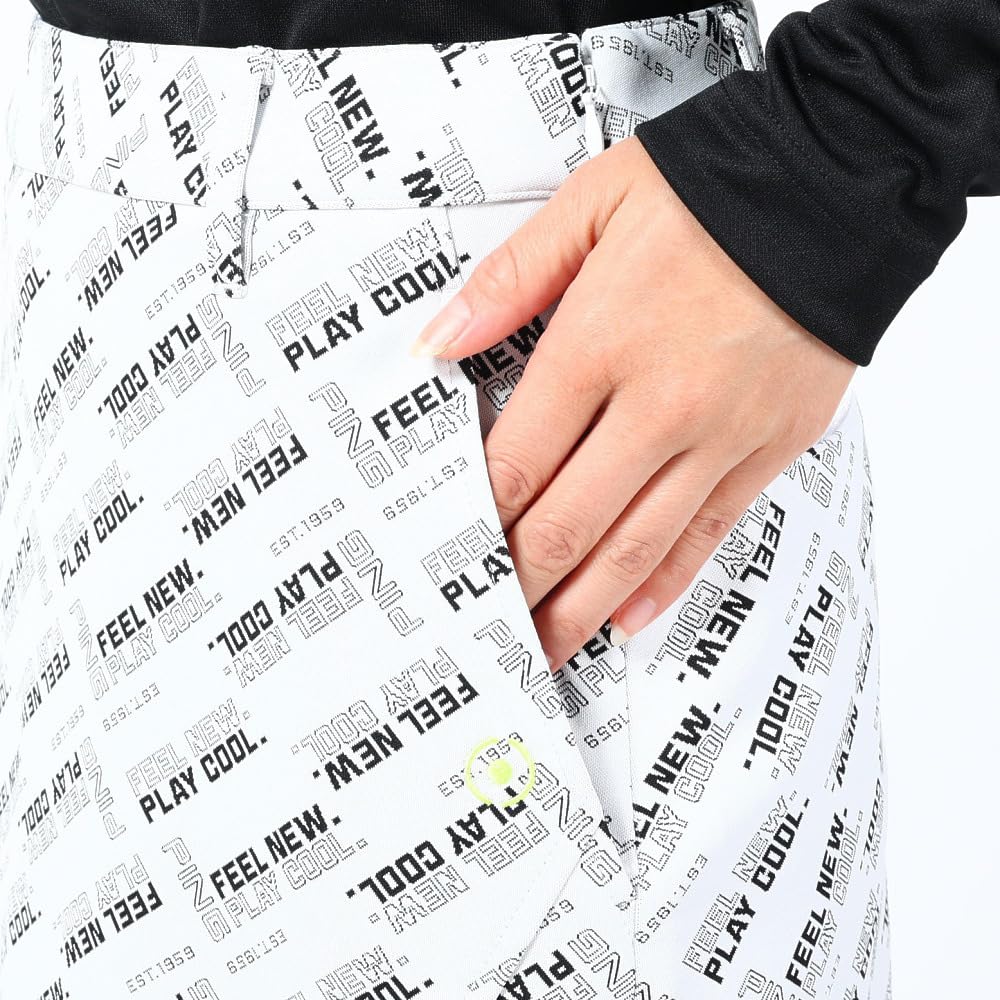 Skirt Golf M [Pin Apparel] Women's (Bias Pattern, All-Directional Stretch) / / 622-3134306 030_White