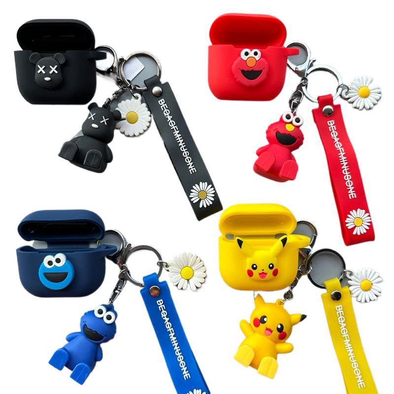 Suitable for AirPods pro1 wireless bluetooth headset case apple 1 flower cartoon 1/1 silicone soft case