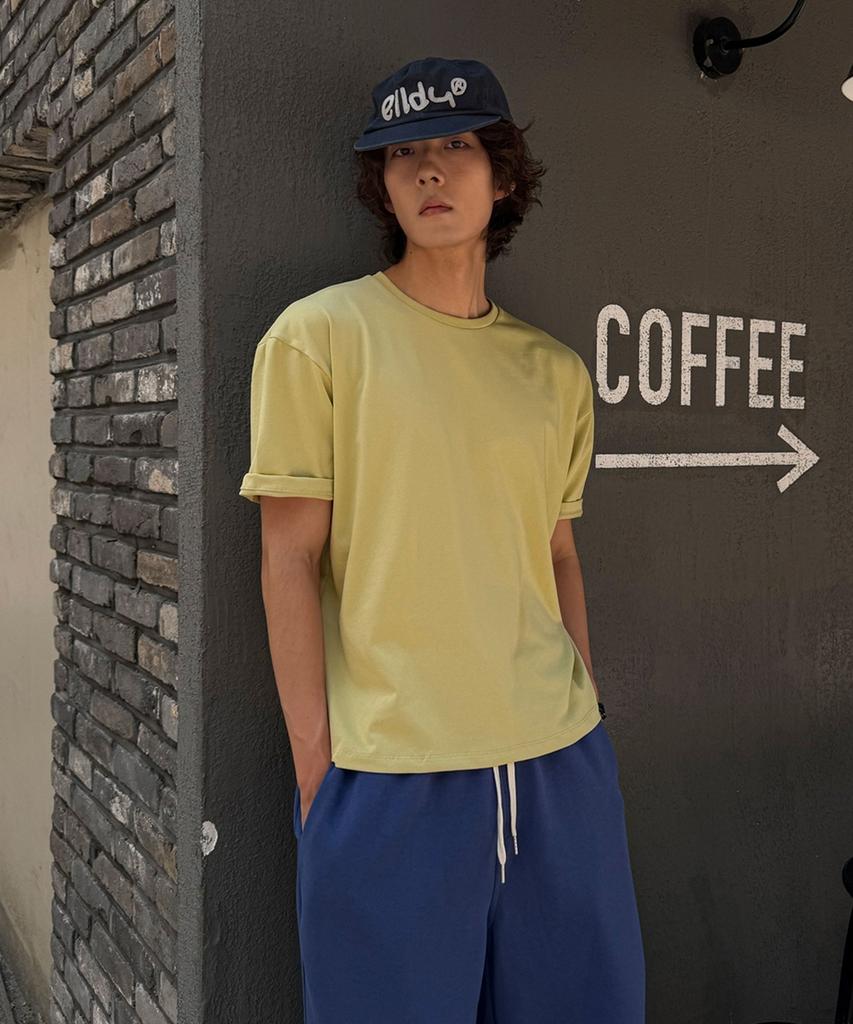 MOOD INSIDE Low Semi-Crop Half Tee_Red (A Type)