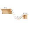 Cat Wall Climbing Shelves Wall-Mounted Furniture Set 2 Shelves with 1 Bridge Ladder for Indoor Cats Tree Tower Bed Accessories