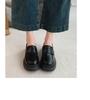 2025 Women's British Style Leather Loafers - Autumn Fashion, Versatile Slip-On Retro Shoes