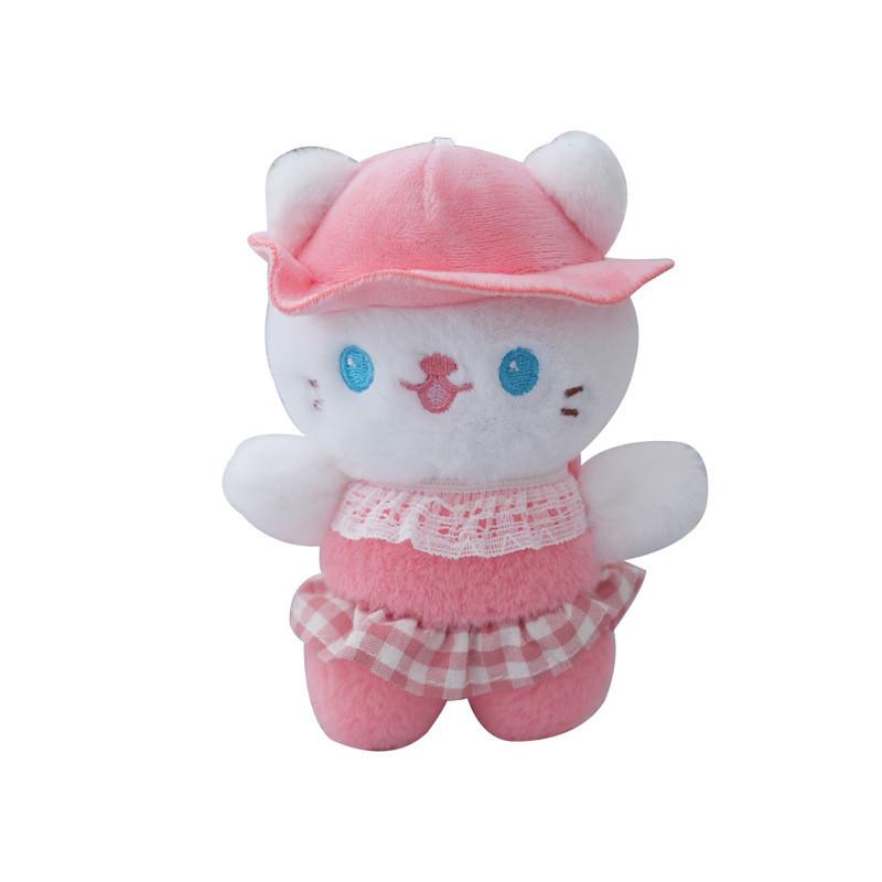 Charming Plush Cat Keychain Lovable Small Toy Doll With Yutu Velvet Material