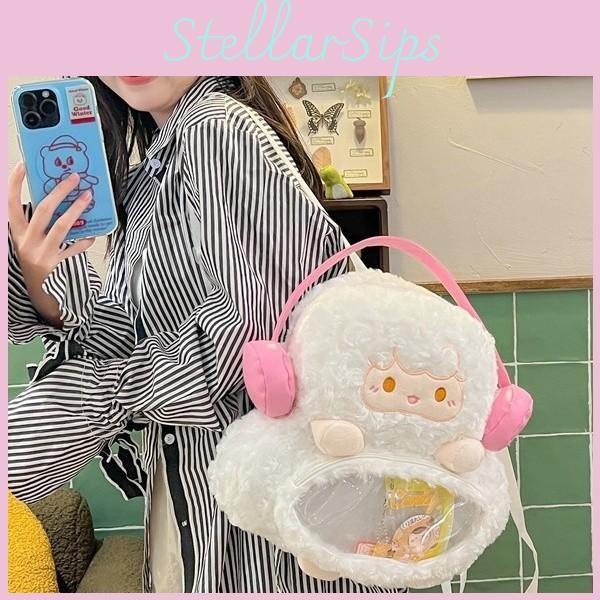 Theme Cartoon Penguin Plush Backpack Outdoor Large Capacity Itabag Transparent