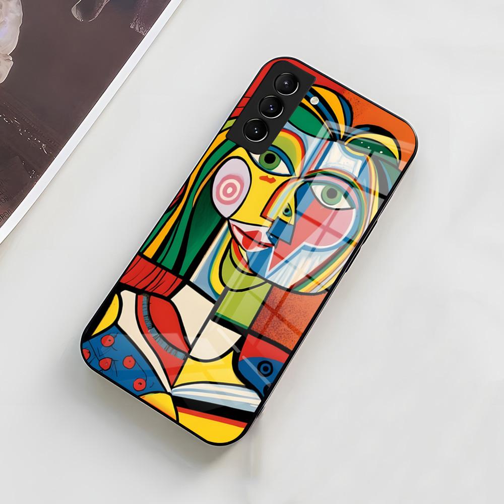 Picasso Abstract Art Phone Case For Samsung A56 A36 A26 A16 A15 A25 A35 A55 A14 A34 A24 A54 Glass Case