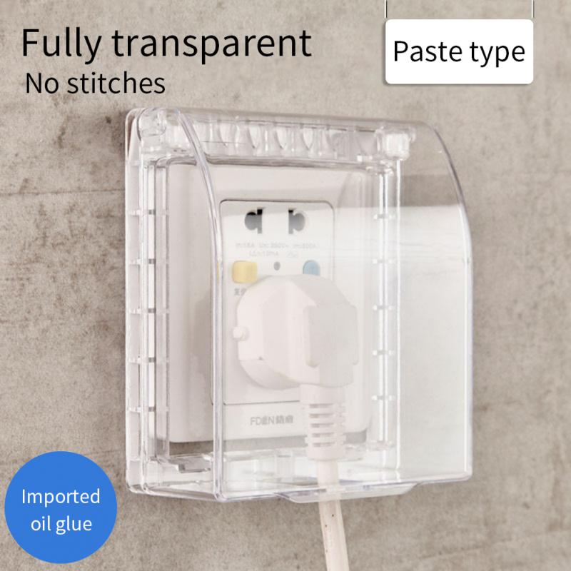 Universal 86 Type Wall Socket Waterproof Box Transparent Plate Home Switch Protection Cover Outdoor Socket Box Cover Protector