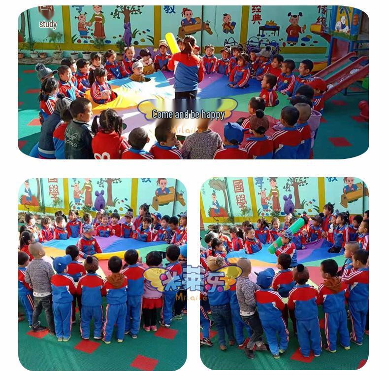 Rainbow Parachute Whack-a-Mole Game: Outdoor Early Education & Parent-Child Activity