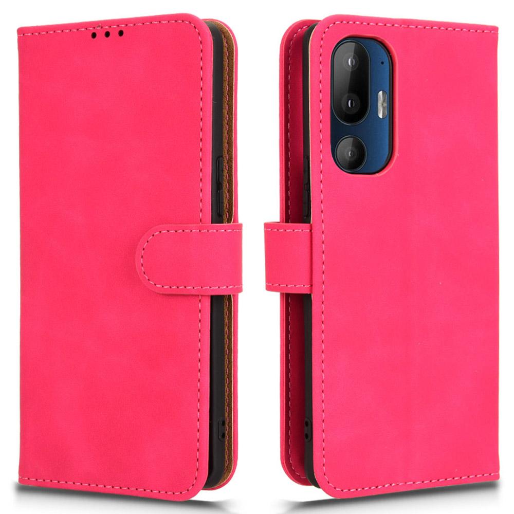 For HTC U24 Pro 5G Phone Case Skin-Touch PU Leather Wallet Magnetic Clasp Anti-Drop Cover