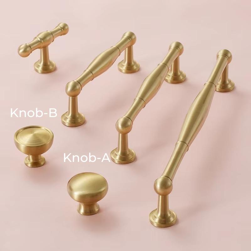 Brass Modern Simple Embossed Hotel Use Cabinet Handles for Doors Drawers & Shoe Cabinets Black Gold Durable & Eco-Friendly