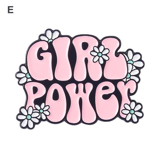 Feministická brož Krásný design Snadno se nosí Dobrý lesk Vynikající šperky Kostýmní doplňky Girl Power