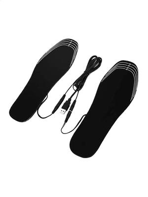 USB Rechargeable Heated Insoles Size 35-46 Customizable Electric Heated Shoes Pad For Outdoor Skiing Winter Foot Warmers