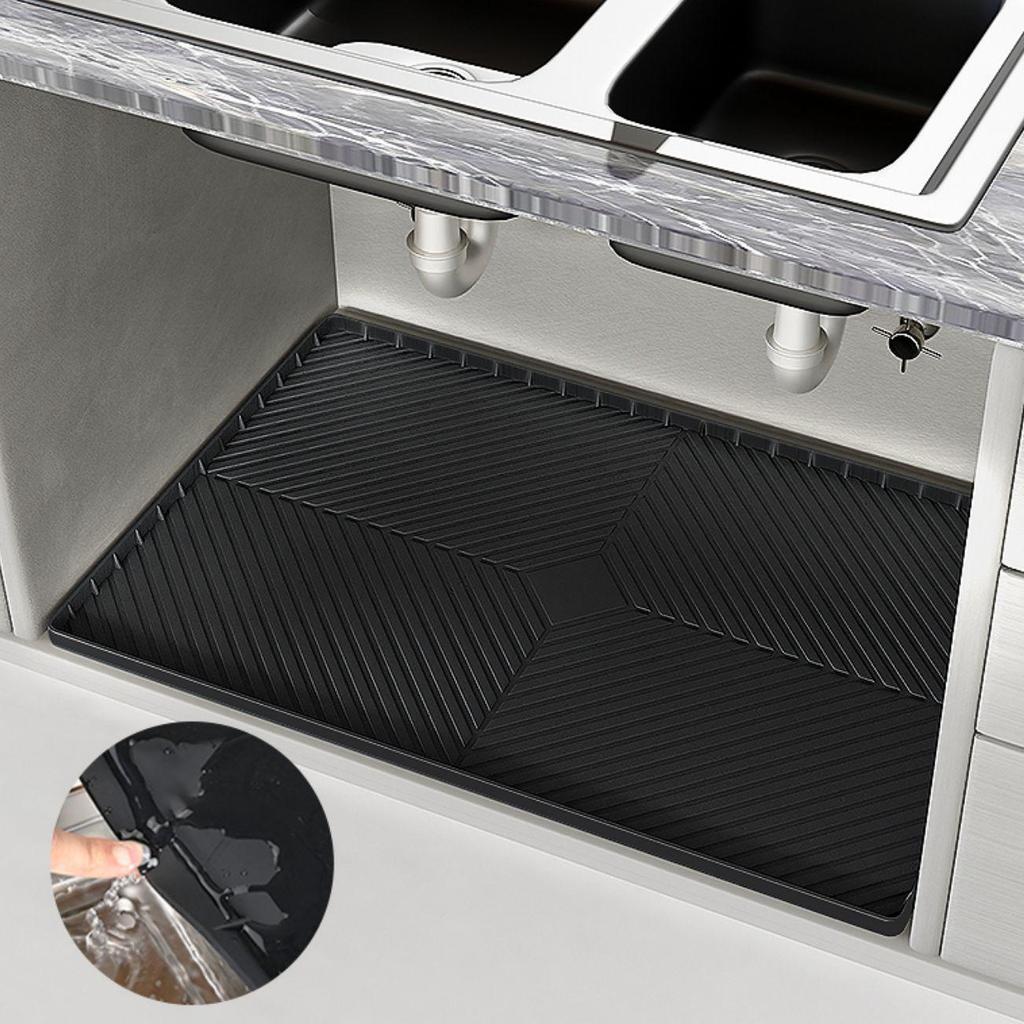 71x56CM Diamond Pattern Silicone Sink Mat and Dish Drying Pad